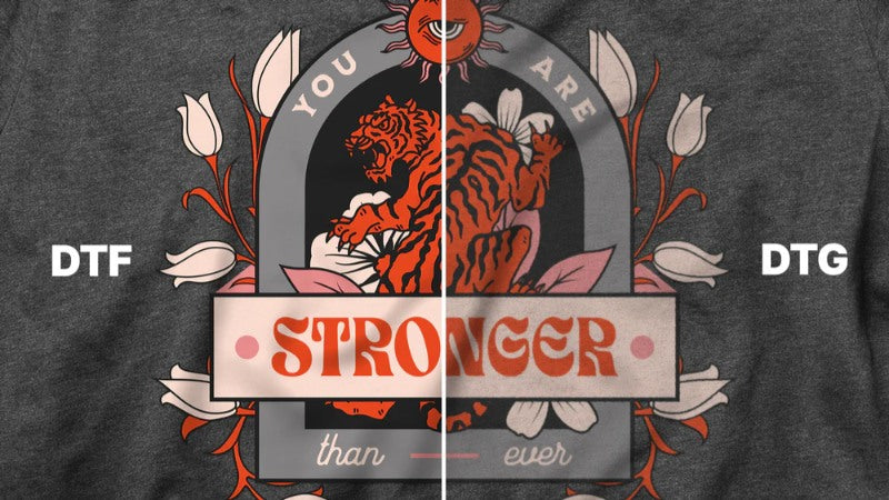 Difference between DTF and DTG printing to show better quality