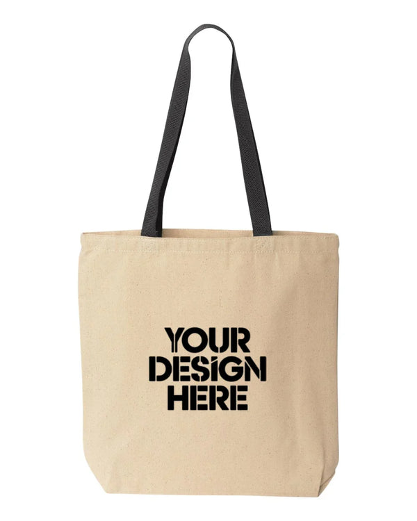 Tote with Contrast-Color Handles