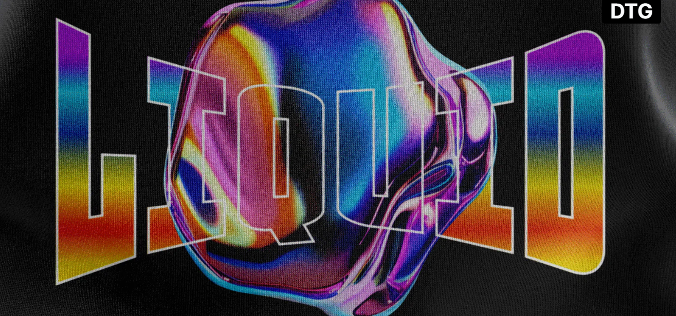 A less vibrant print compared to DTF